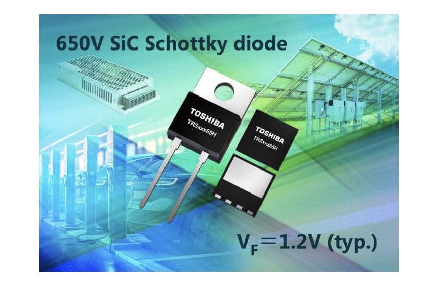 Toshiba présente des diodes Schottky SiC de 650V avec une tension directe de 1,2V